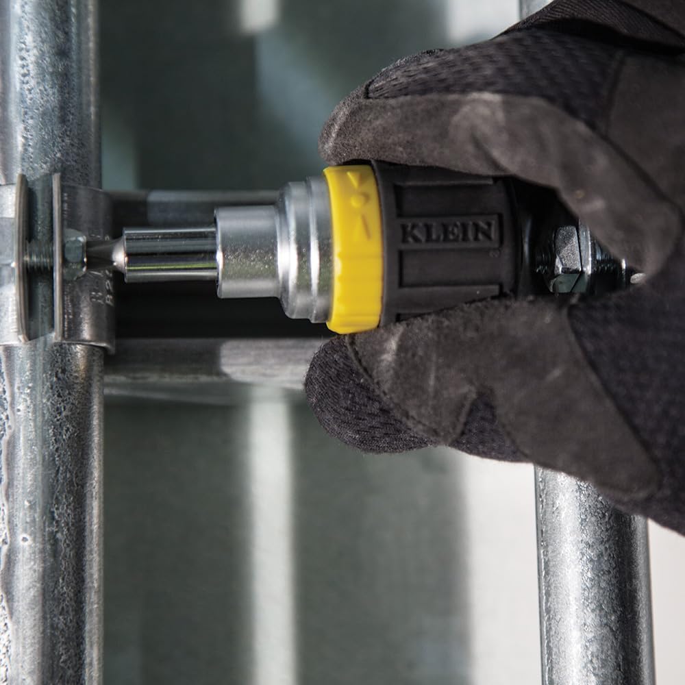 Klein Tools 32594 Schraubendreher, gelb/schwarz, 6-in-1 CA Grössen Bit-Konfiguration 2, Bit-Konfigur