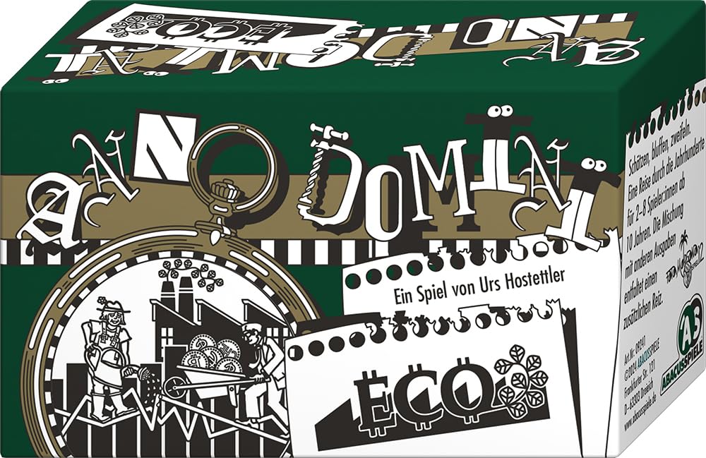 ABACUSSPIELE 09241 - Anno Domini - ECO, Quizspiel, Schätzspiel, Kartenspiel, Blauisch-weiss