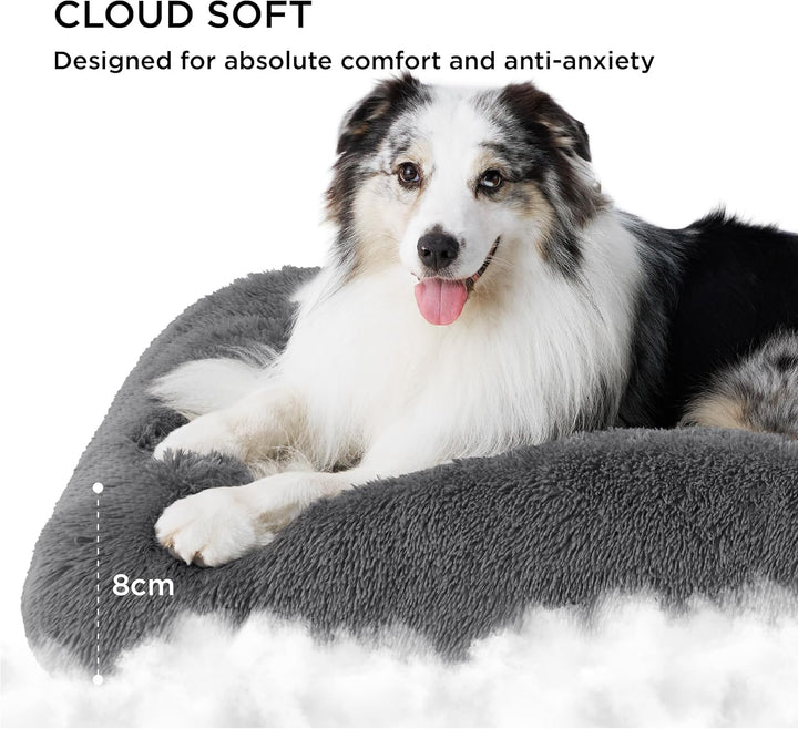BEDSURE Flauschiges Hundebett Grosse Hunde - 89x58x8 cm Hundebett waschbar für grosse Hunde, rutschf
