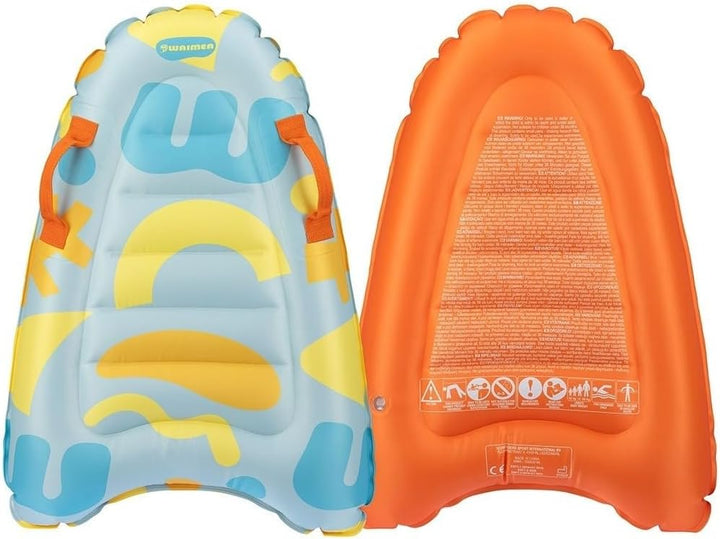 Waimea Aufblasbares Bodyboard mit Griffen - Hellblau/Gelb/Orange - 70 cm Länge