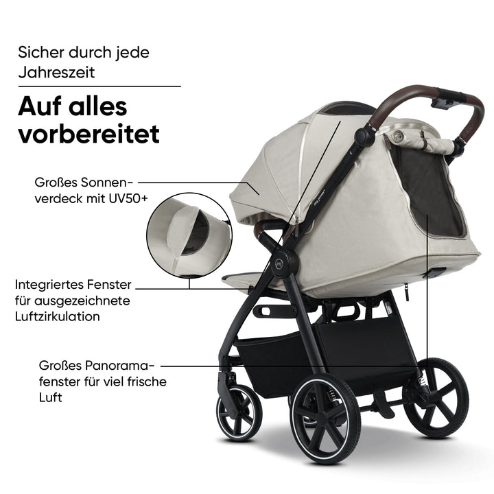 my junior® PLIA² | grosser Komfortbuggy mit Luftkammerreifen, Einhand-Faltmechanismus, einstellbare