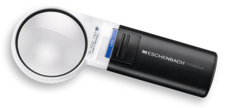 Eschenbach Optik Lupe Handlupe mit LED-Beleuchtung mobiluxLED Vergrösserung: 5X Linsengrösse: (Ø) 58