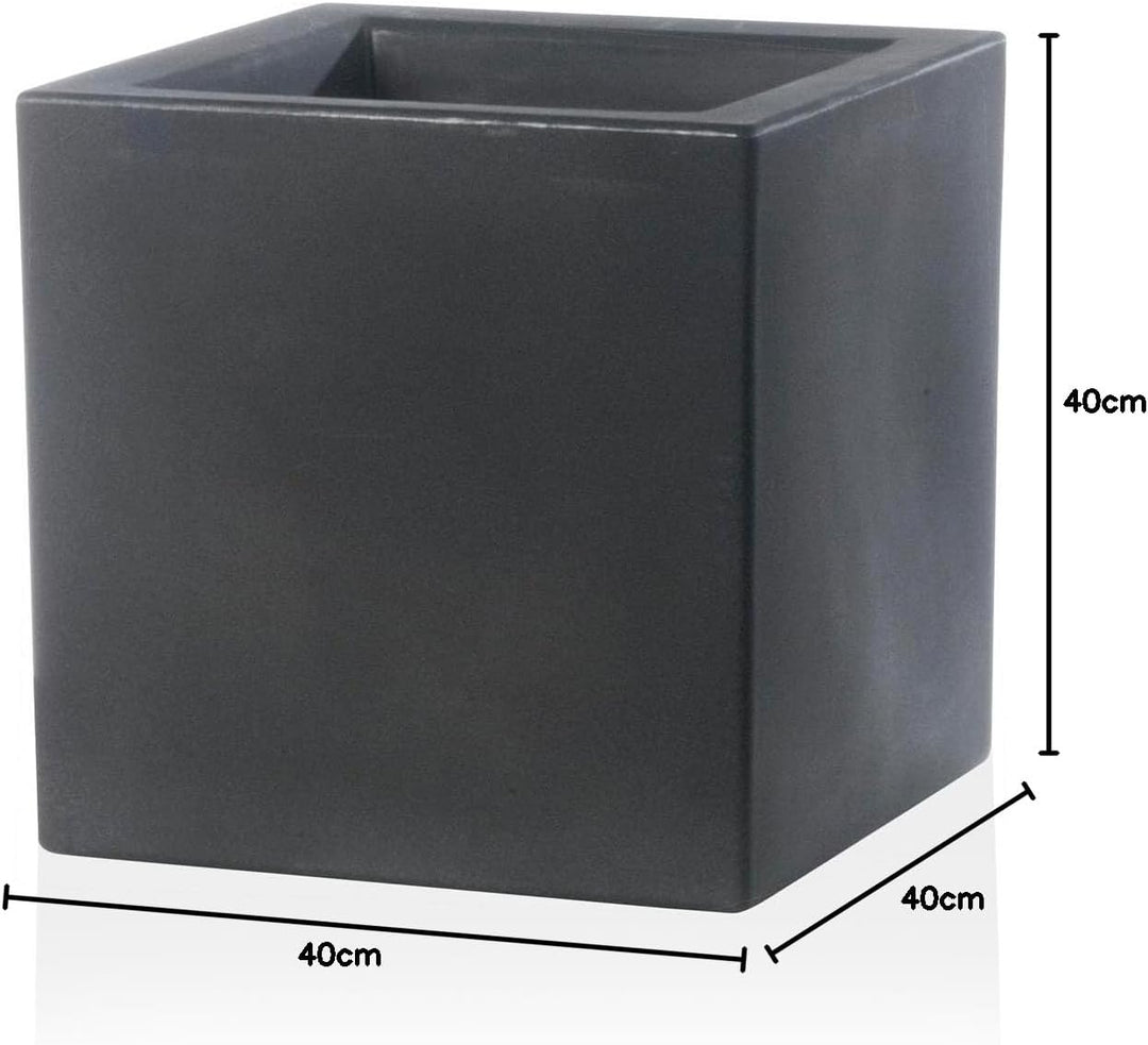 Schio Cubo anthrazit 40 40x40x40cm, double wall 40 cm Anthrazit, 40 cm Anthrazit
