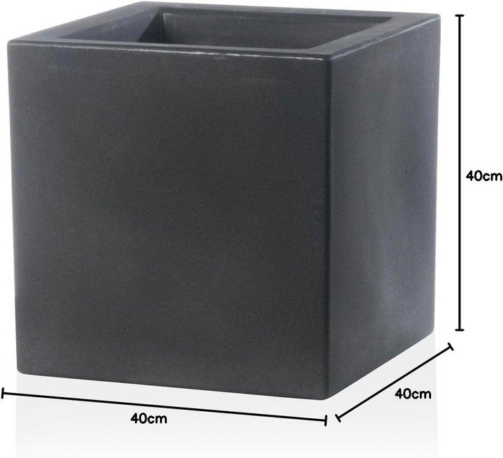 Schio Cubo anthrazit 40 40x40x40cm, double wall 40 cm Anthrazit, 40 cm Anthrazit