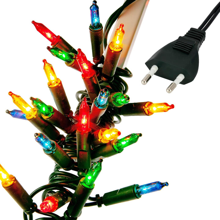 hellum Lichterkette innen mit 50 LED, mini Lichterkette bunte Lichter beleuchtete 7,35m, Lichterkett