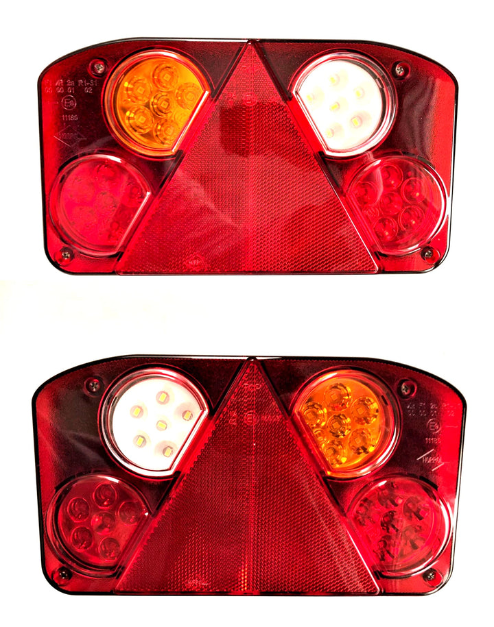 MelTruck® 2x LED Rückleuchte Anhänger Heckleuchte Kennzeichenlicht E9 Dreieckrückstrahler