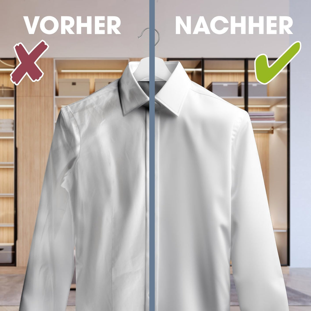 CLEANmaxx Dampfglätter für Kleidung | Mit 2in1 Funktion - glättet & frischt Klamotten auf | Kompakte