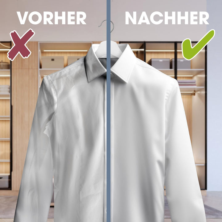 CLEANmaxx Dampfglätter für Kleidung | Mit 2in1 Funktion - glättet & frischt Klamotten auf | Kompakte