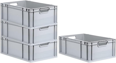 PROREGAL.SuperSparSet 4x Eurobox NextGen Grip | HxBxT 22x40x60cm | 44 Liter | Griffe offen | Verstär