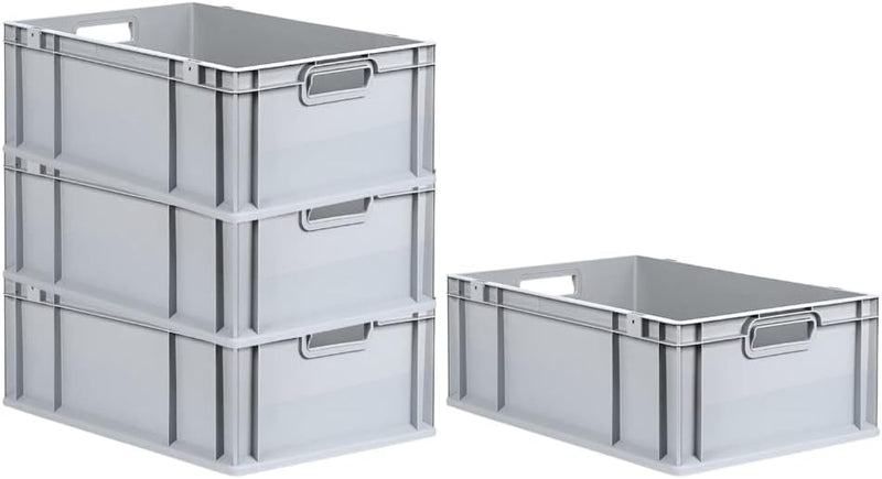 PROREGAL.SuperSparSet 4x Eurobox NextGen Grip | HxBxT 22x40x60cm | 44 Liter | Griffe offen | Verstär