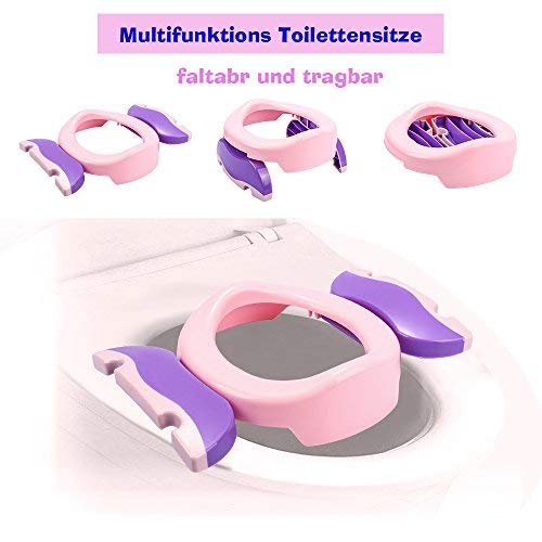 Faltbare Toilettensitze für Kinder/Baby, Tragbarer Reise WC Sitz, kinder-toilettensitz mit anti-ruts