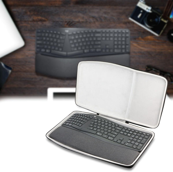 co2CREA Hart reiseschutzhülle Etui Tasche für Logitech Ergo K860 kabellose ergonomische Tastatur (Nu