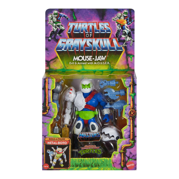 Turtles of Grayskull Motu & TMNT Deluxe Figur: Mouse-Jaw, Mouse-Jaw