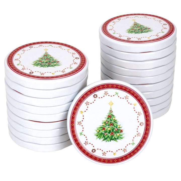 MamboCat 20er Deckel-Set Weihnachtstraum I to 82 Schraub-Deckel für Sturzgläser I Ersatzdeckel für M