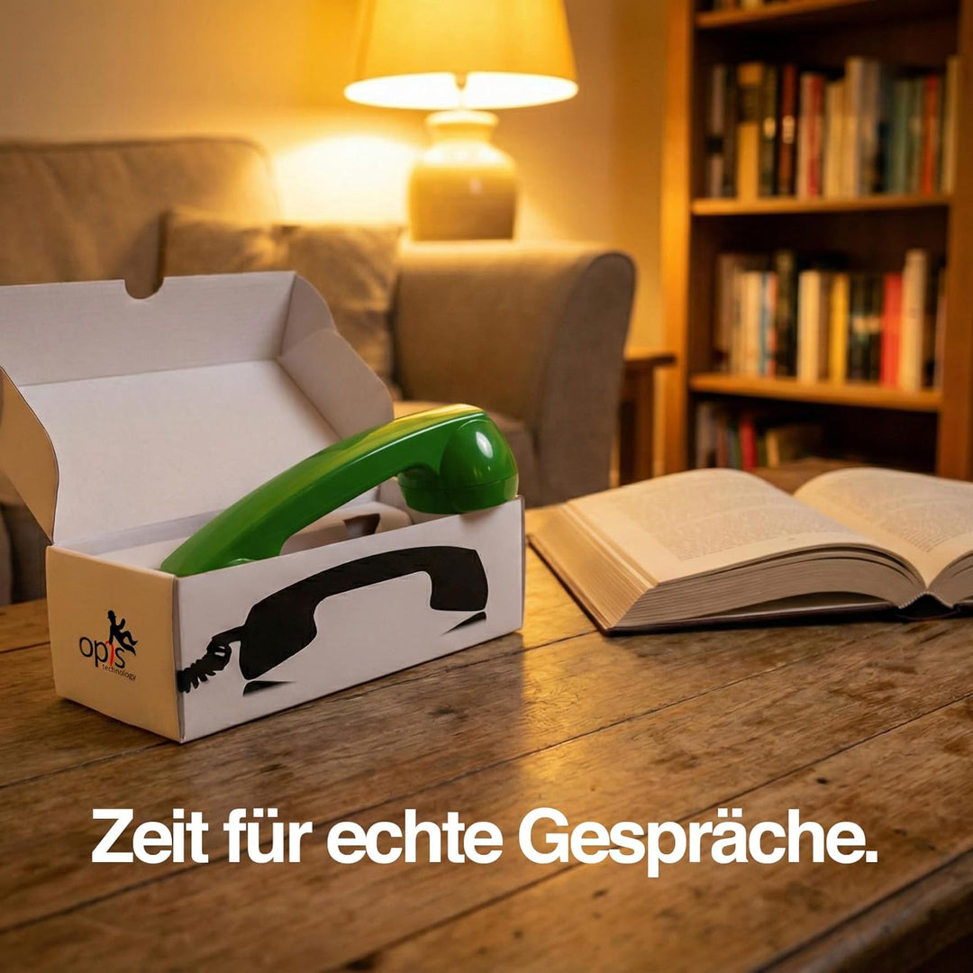 Opis 60s Micro - Retro Handyhörer für Android Smartphones, Tablets, Notebooks und Handys in der Form