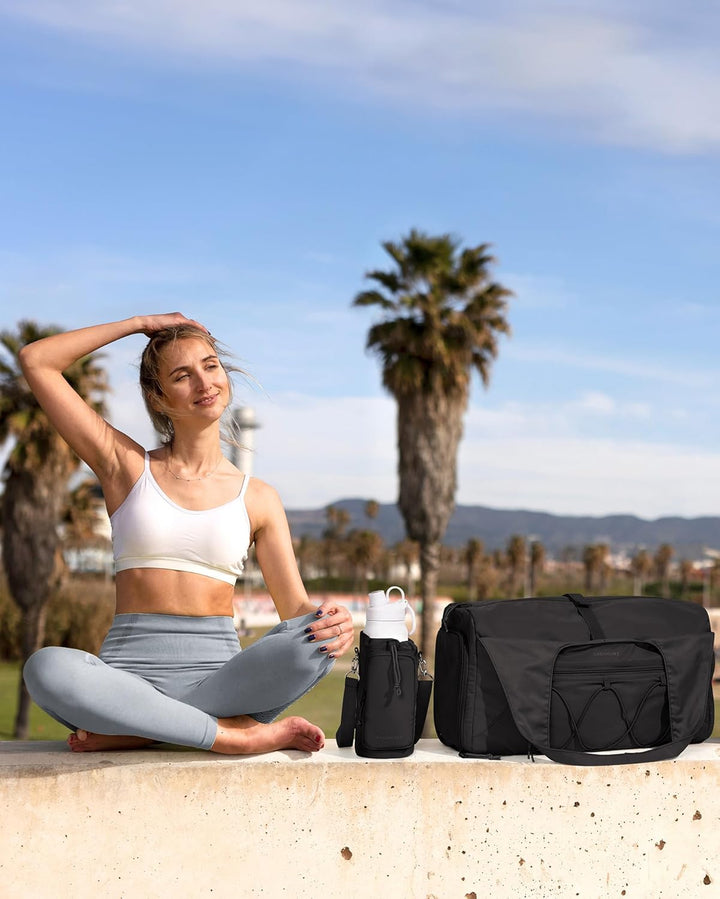 BAGSMART Sporttasche für Damen, leichte Reisetasche mit Schuhfach, Weekender mit Nassfach, Workout-Y