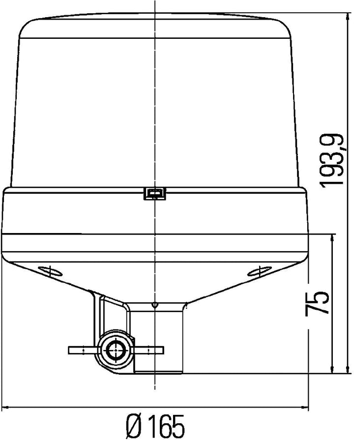 HELLA - LED-Rundumkennleuchte - KL 7000 - 12/24V - blau - Rohrstutzen, flexibel - Stecker: offene Ka