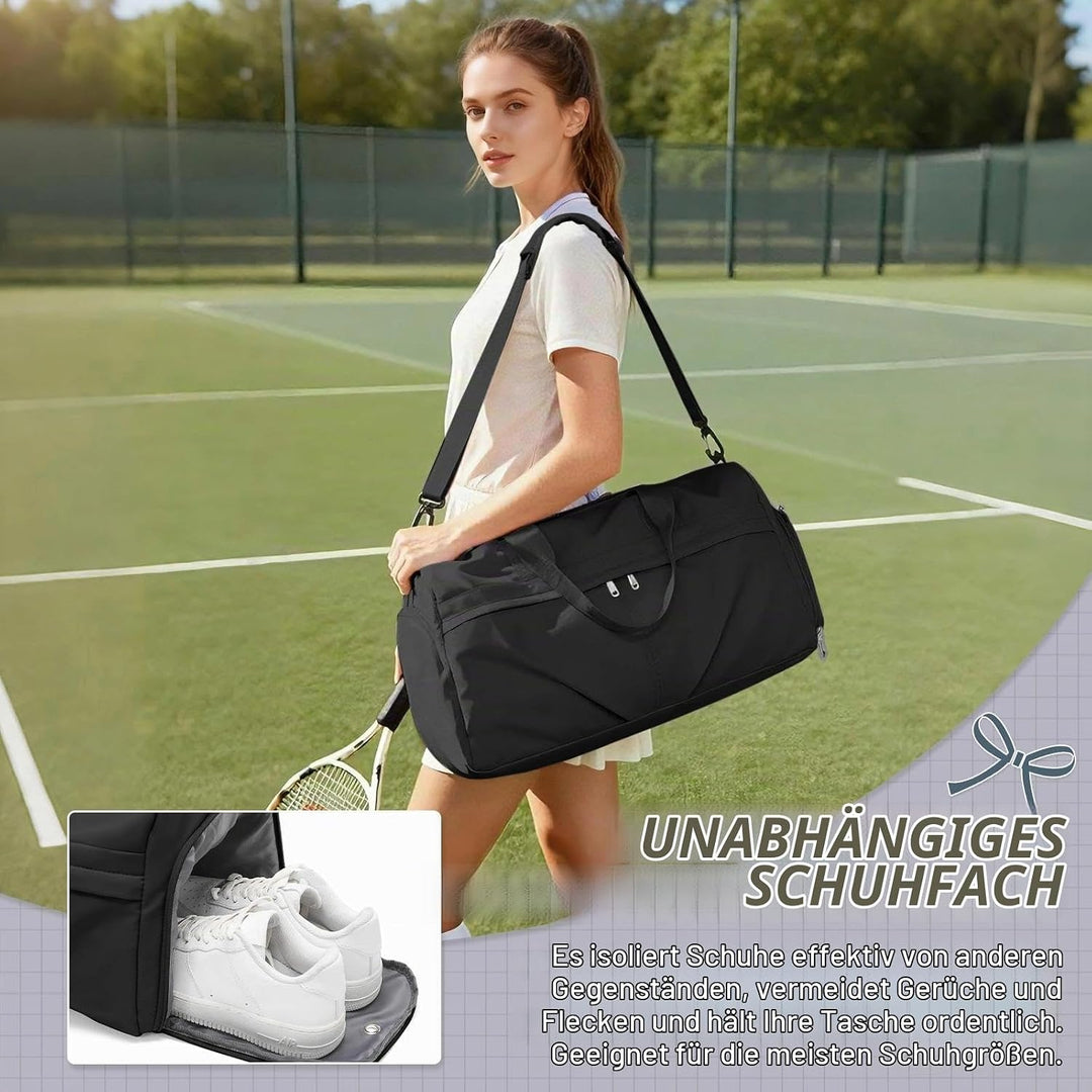 HYC00 Sport Duffel Bag Damen Sporttasche mit Schuhfach Reisetasche Damen Weekender Travel Bag Handge