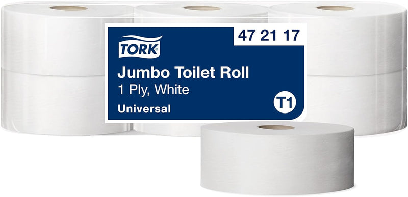 Tork 472117 Jumbo Toilettenpapier in Universal Qualität für das Tork T1 Jumbo Toilettenpapiersystem