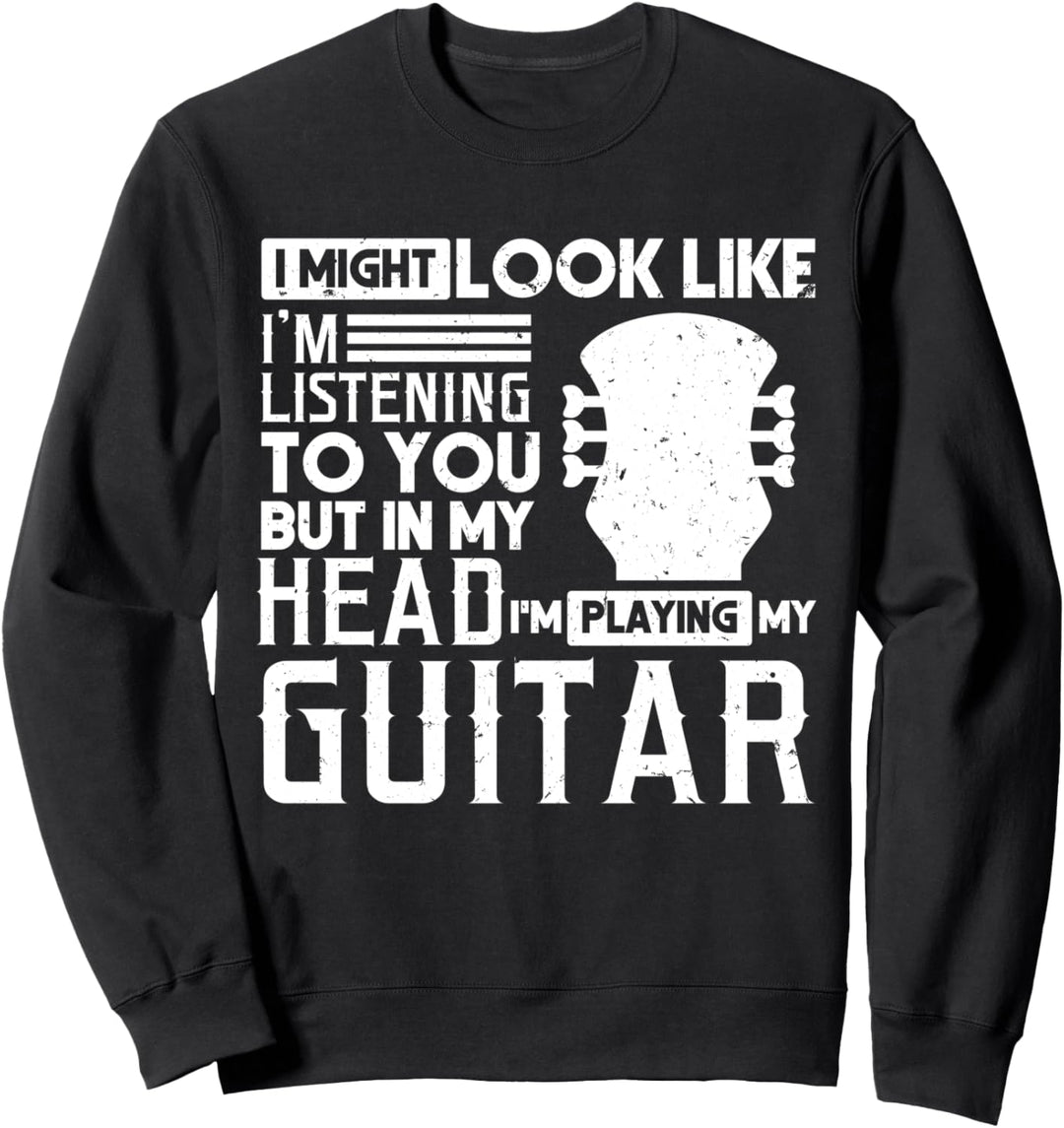 Gitarren Shirt Herren Gitarrist Geschenk Gitarren-Spieler Sweatshirt