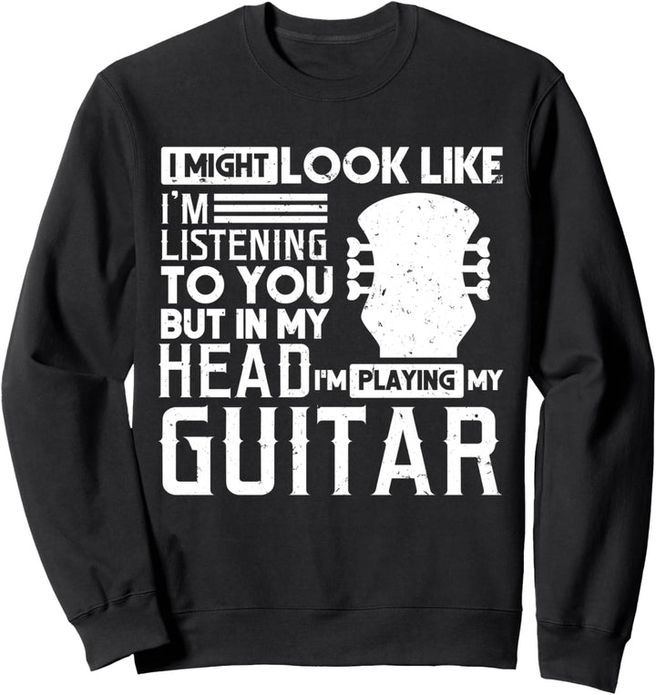 Gitarren Shirt Herren Gitarrist Geschenk Gitarren-Spieler Sweatshirt