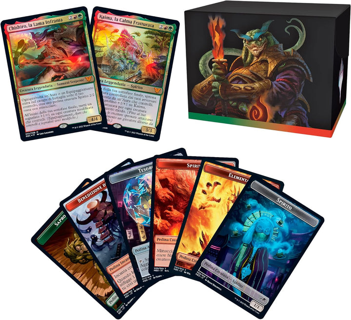 Magic The Gathering Kamigawa: Dinastia Neon C92101030 Magic:_l'Adunanza Commander Deck, Grün-Rot