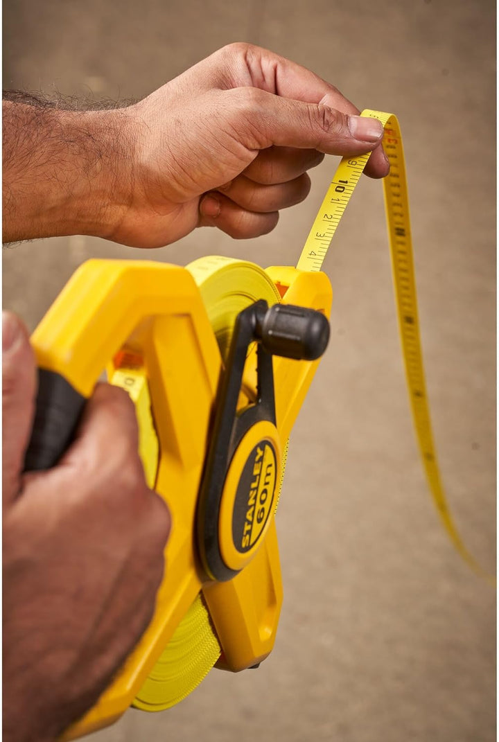 Stanley Rahmenbandmass Standard Fiberglas (60 m Länge, 12.7 mm Breite, UV-resistent, Genauigkeitskla