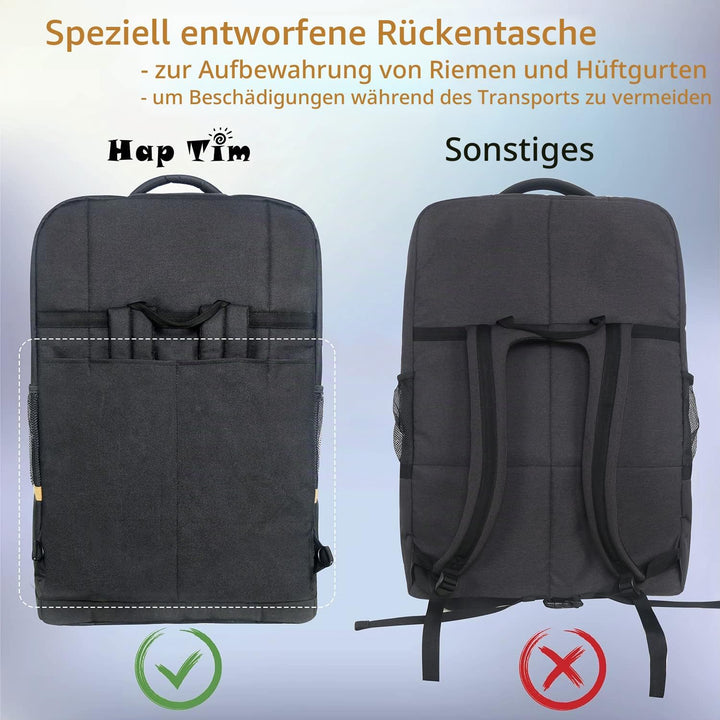 Hap Tim Autositz-Reisetasche, gepolsterter Autositzbezug für Flugzeug, tragbarer Autositzträger für
