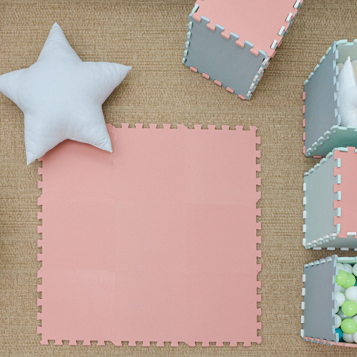 LittleTom 9 Teile Spielmatte Baby Puzzlematte ab Null - 30x30 Krabbelmatte Baby - Spielmatte Kinder