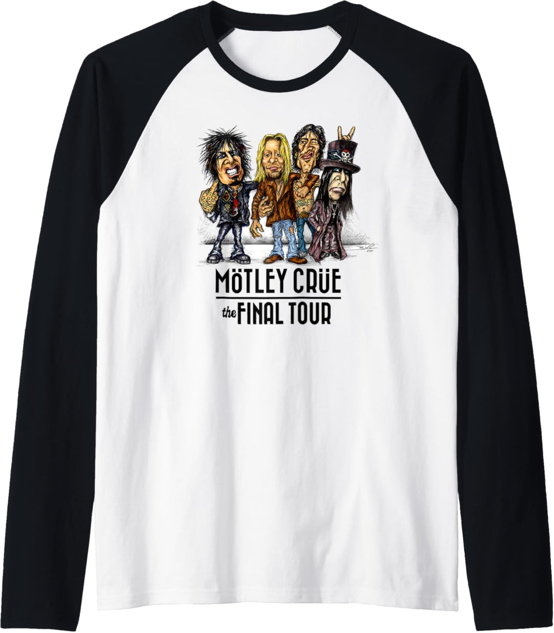 Mötley Crüe – The Final Tour Caricature Raglan