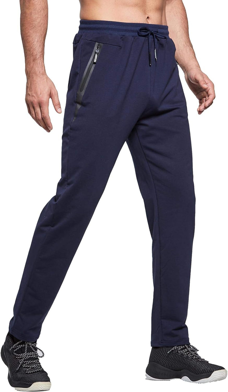 Tansozer Jogginghose Herren mit Reissverschluss Slim Fit Hose Herren mit Taschen S Blau, S Blau