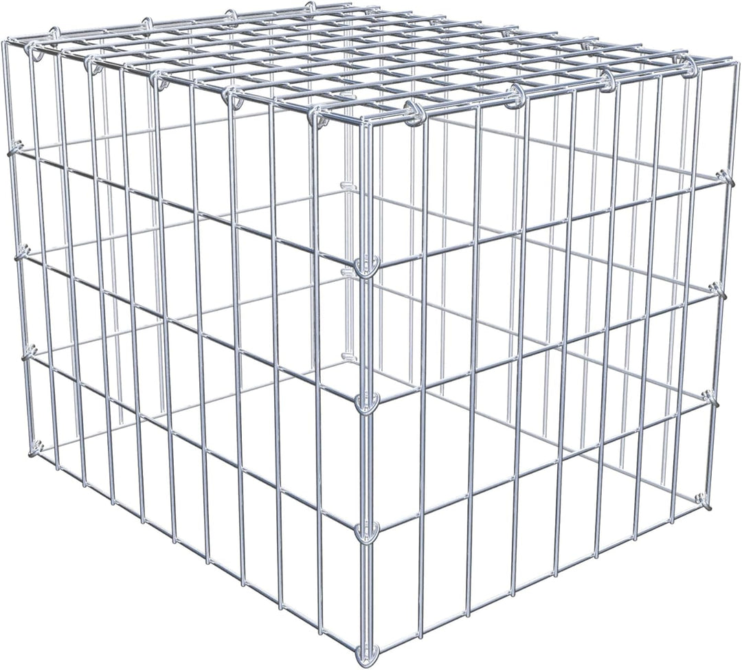 GABIONA Anbau-Gabione Typ3 eckig, Maschenweite 5 x 10 cm, Tiefe 40 cm, Gabione 50 x 40 x 40 cm (L x