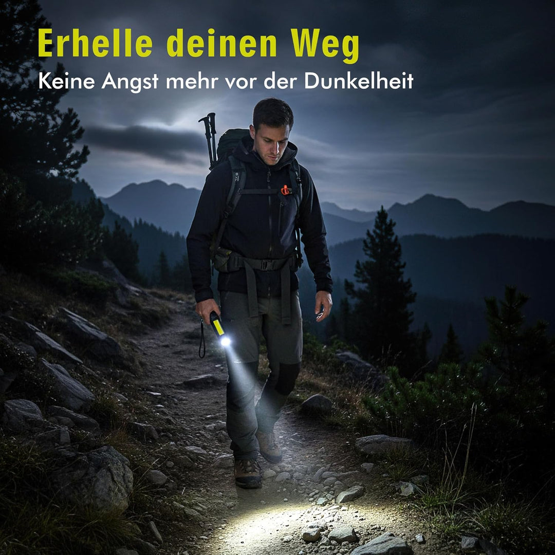 LED Magnet Posing Lampe Gym, USB Aufladbar Campinglampe, Batterie Hell Werkstattlampe, Akku Handheld