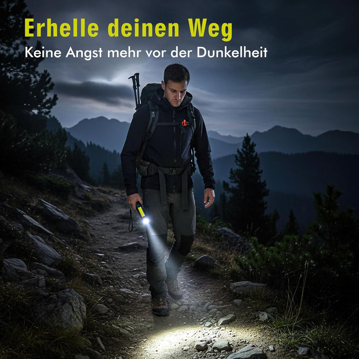 LED Magnet Posing Lampe Gym, USB Aufladbar Campinglampe, Batterie Hell Werkstattlampe, Akku Handheld