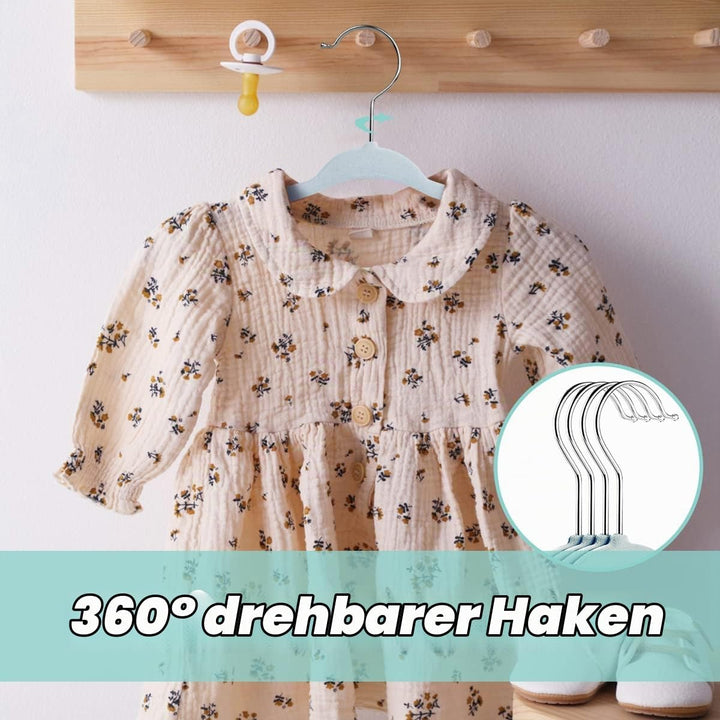 MangoKit 30 Pack Baby Anti-Rutsch-Samt Kleiderbügel, Säuglings- und Kleinkinderbügel, Ultra-schlanke