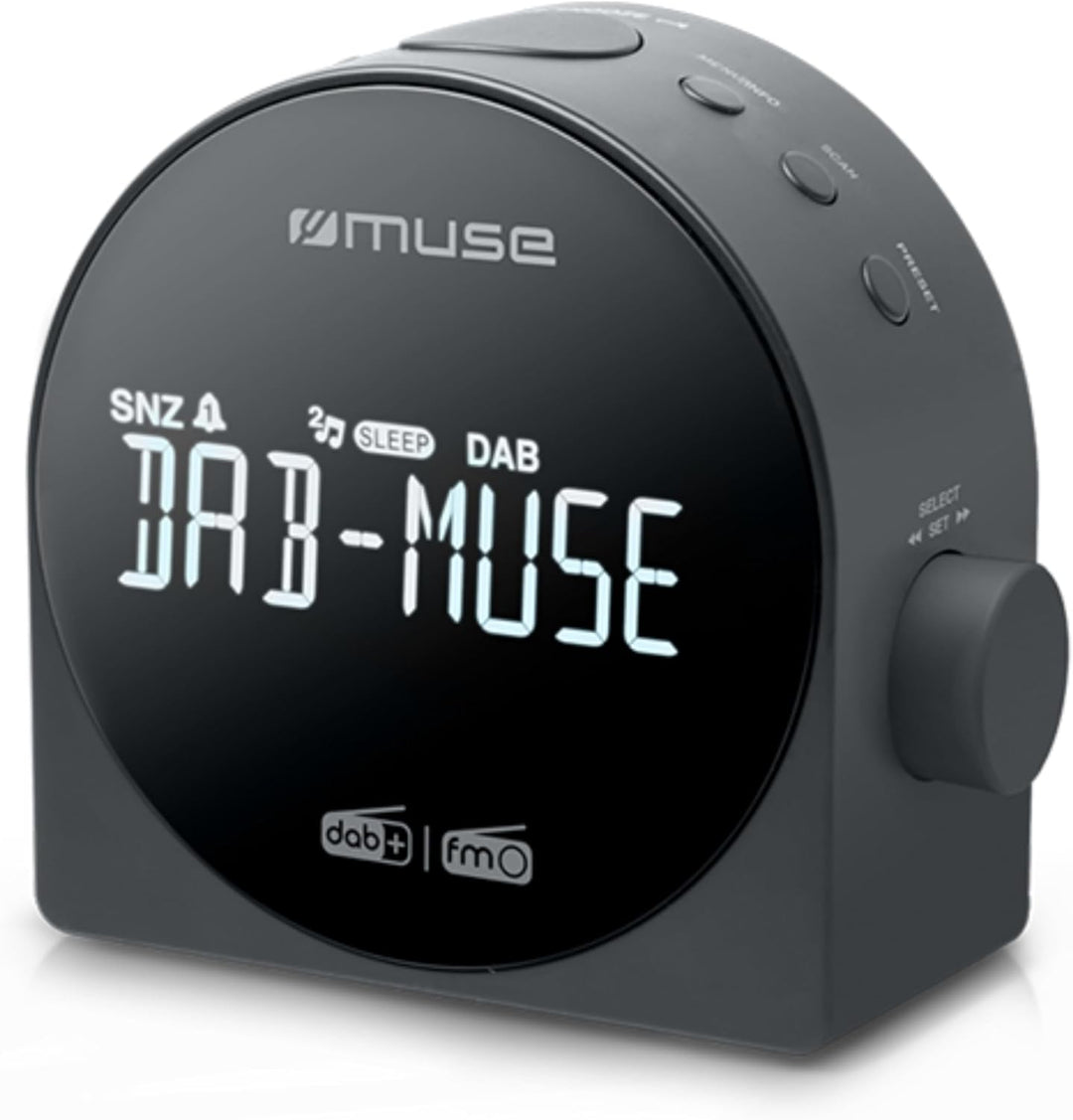 MUSE M-185CDB schwarz Uhrenradio DAB+ DUAL-Alarm Radiowecker digital