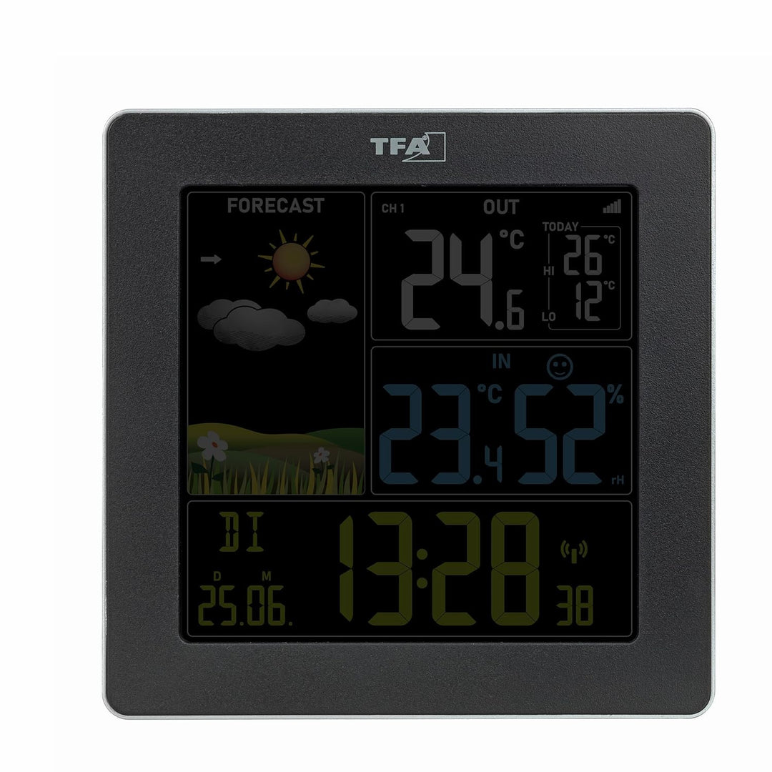 TFA Dostmann Wetterstation Funk mit Aussensensor SUN2 digital, 35.1174, für Innen und Aussentemperat