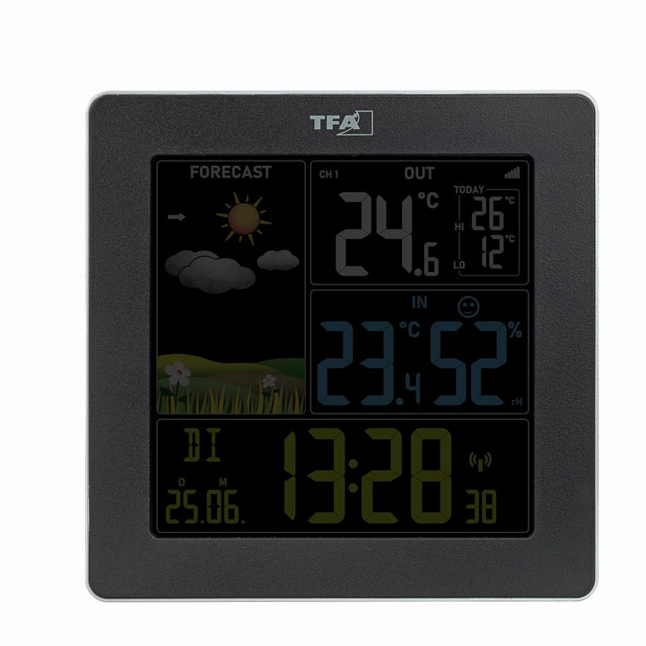 TFA Dostmann Wetterstation Funk mit Aussensensor SUN2 digital, 35.1174, für Innen und Aussentemperat
