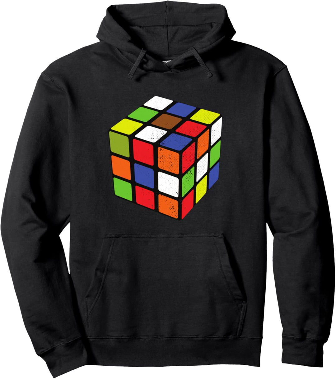 80er Jahre Speed Cubing Puzzle Cube Master bunt Pullover Hoodie