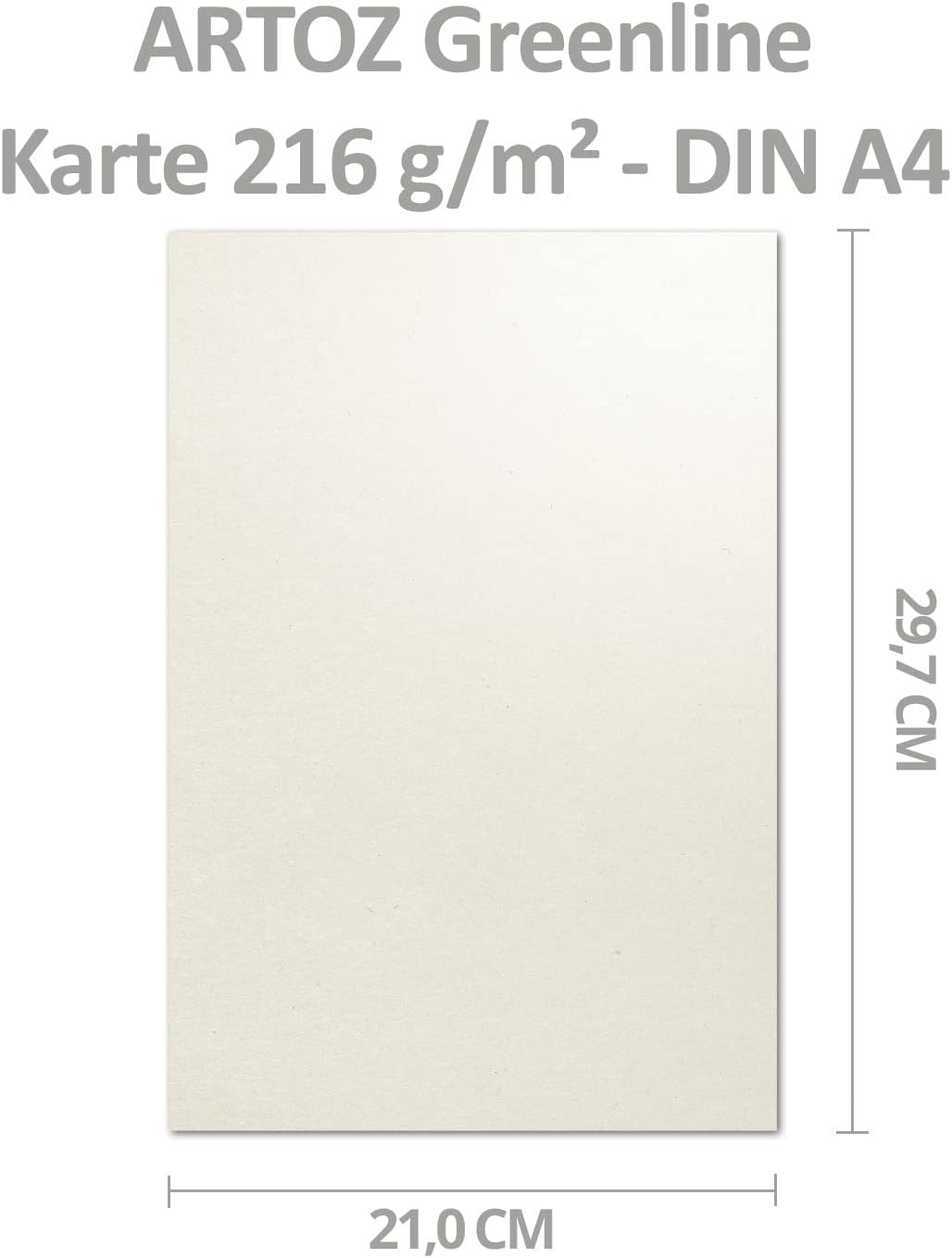 ARTOZ 50x Bastelkarte DIN A4 - Farbe: tortilla (creme / Eierschalen) - 21 x 29,7 cm - 216 g/m² - Ein