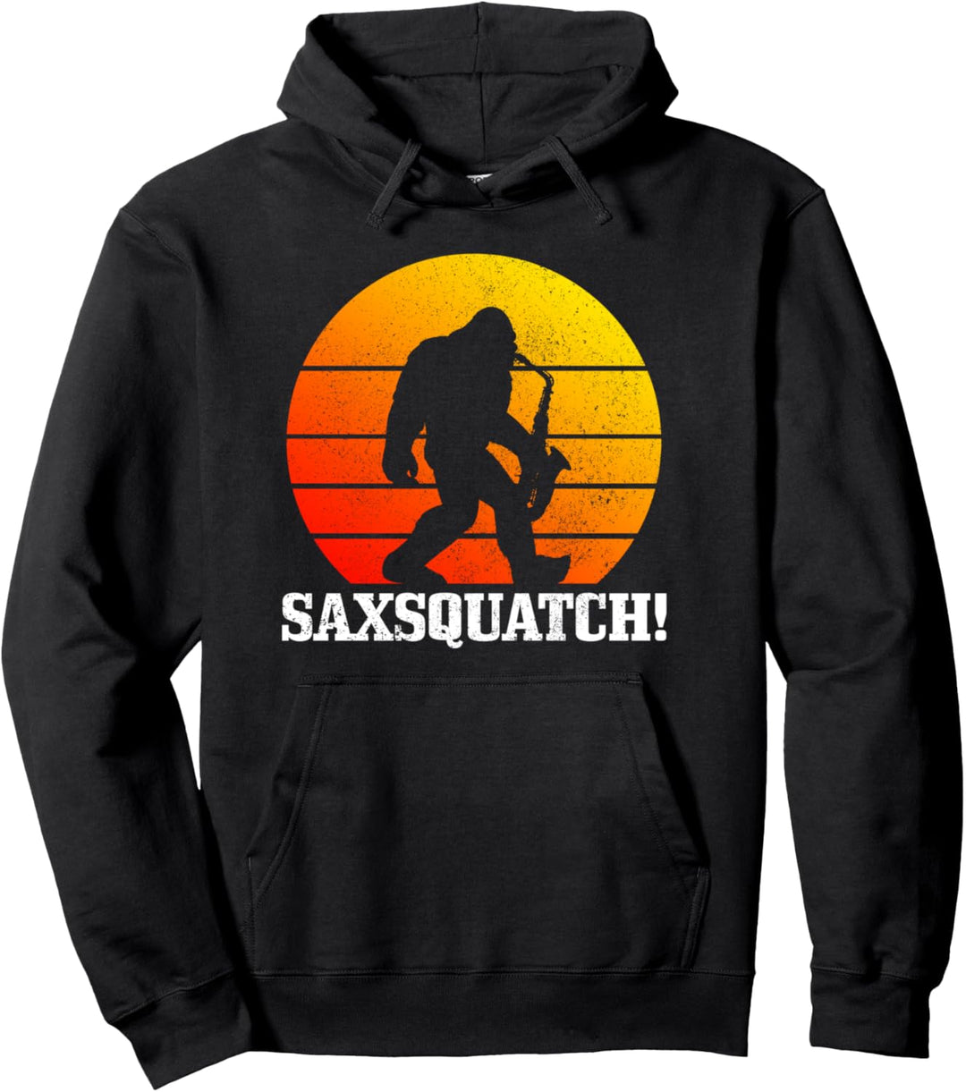 Saxophon Bigfoot Jazz Musik Saxofon Saxophonist Geschenk Pullover Hoodie