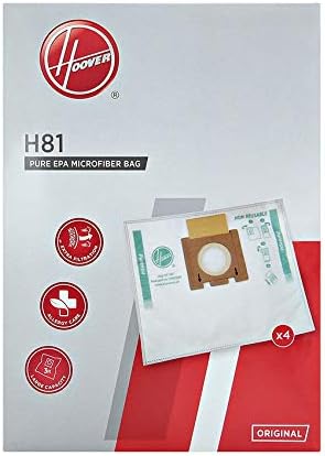Hoover H81 Staubsaugerbeutel, Originalzubehör, aus Mikrofaser, 3 Packungen à 4 Beutel, Pure EPA, ger