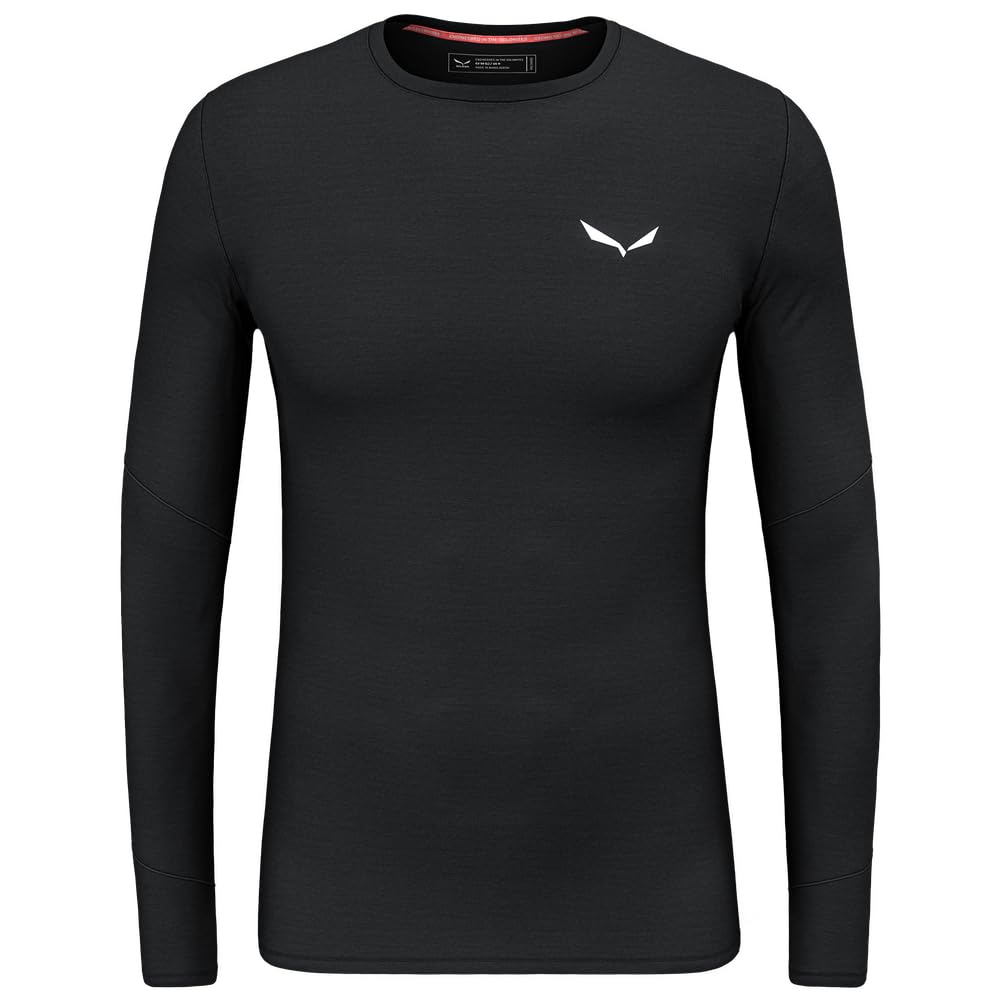 Salewa Herren Cristallo Warm Amr M L/S Tee. Longsleeve Tee S Black Out, S Black Out