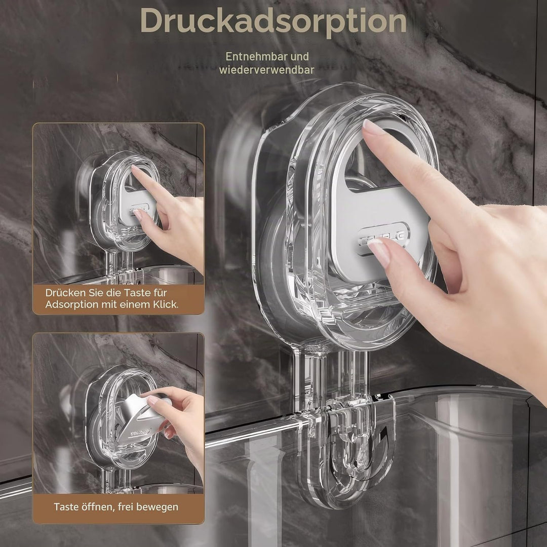 Duschablage Saugnapf, Badezimmer Regal Ohne Bohren Acryl Badewannenablage Duschkorb Ohne Bohren Mit