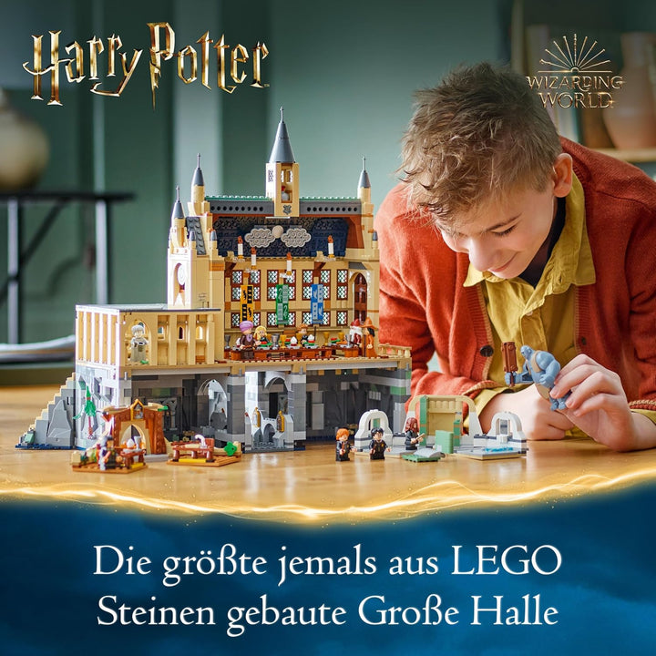 LEGO Harry Potter Schloss Hogwarts: Die Grosse Halle, Zauberer-Spielzeug zum Sammeln, mit 11 Minifig