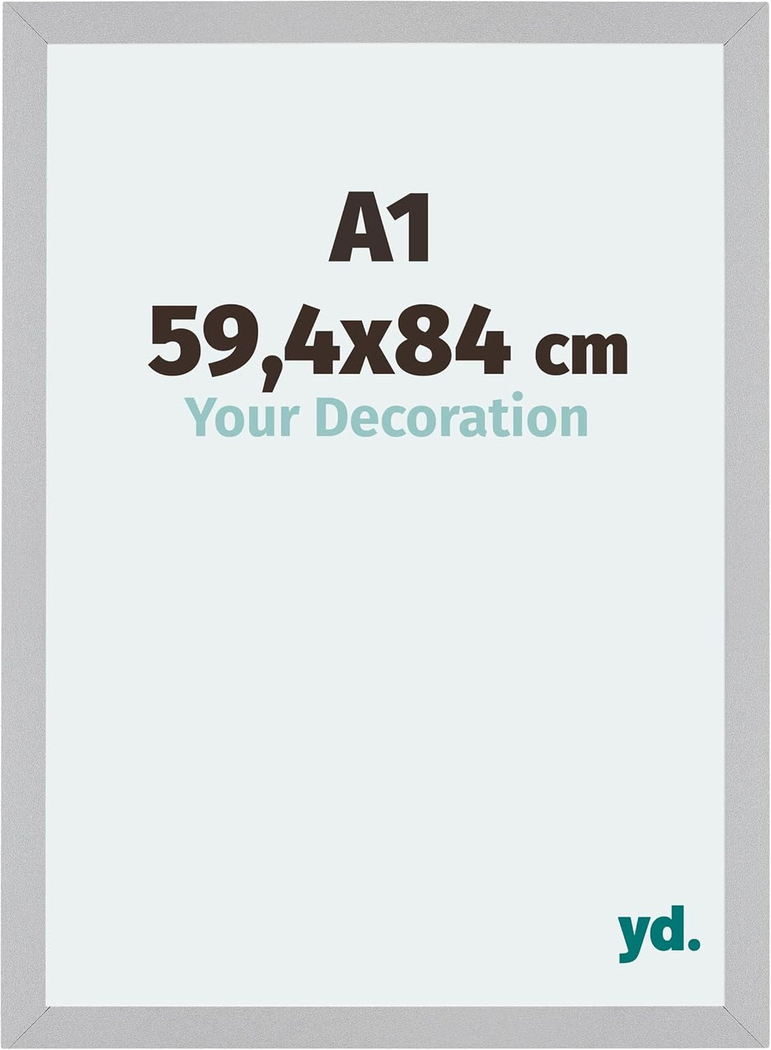 yd. Your Decoration - Bilderrahmen DIN A1 59,4x84 cm - Bilderrahmen aus MDF mit Acrylglas - Antirefl