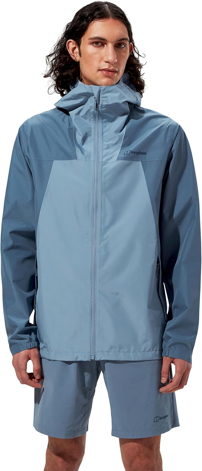 Berghaus Herren Deluge Pro 2.0 Wasserdichte Shell Jacke, verstellbare, strapazierfähige Jacke, Regen