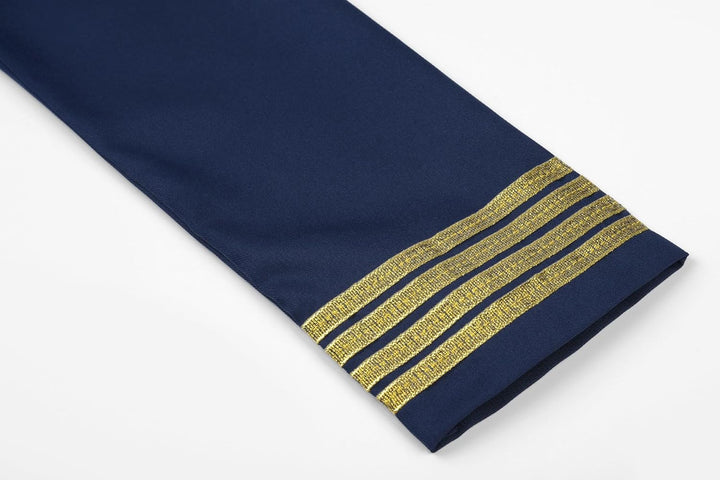 ReliBeauty Pilot Kostüm Kinder Flieger Aviator 3-14 Jahre mit Pilotenmütze Kapitän Fasching Blau 104
