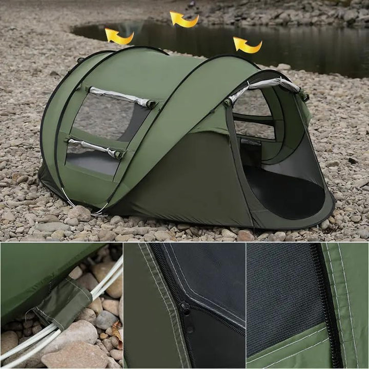 Camping Zelt, Pop Up Zelt 4-5 Personen, Automatisches Aufstellzelt in 3 Sekunden, Wurfzelte Wasserdi