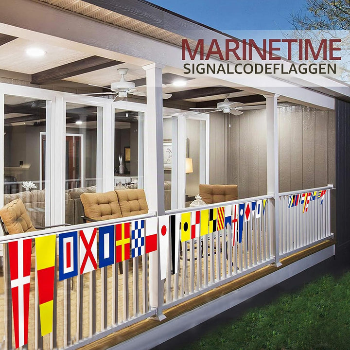 Anley International Maritime Signal Code String Flags Set van 40 vlaggen - 40 voet lange wimpels voo